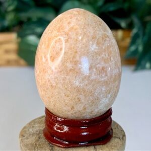 Orange Calcite Egg Crystal Healing Chakra Stone Meditation Reiki Metaphysical 2"